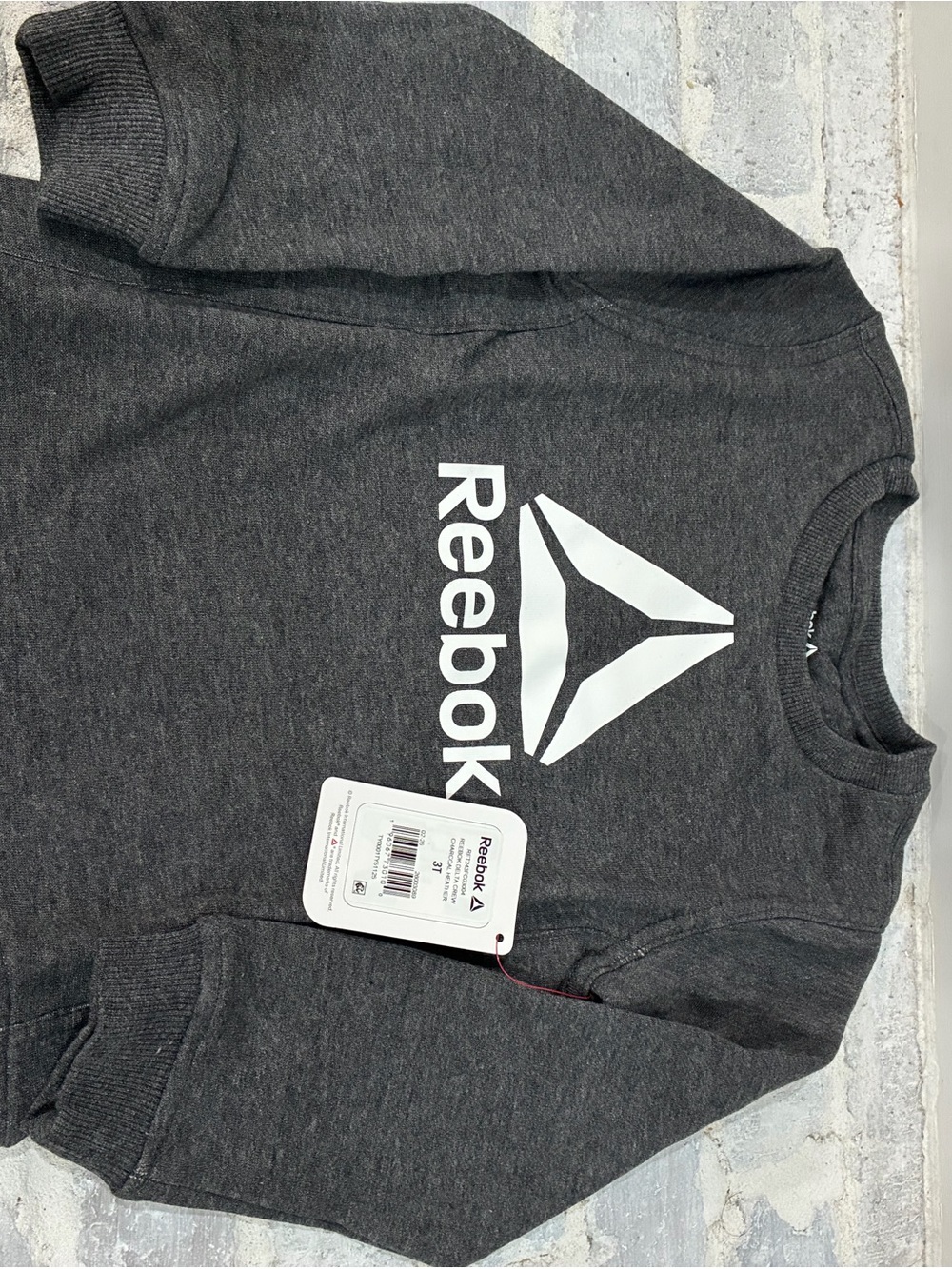 Reebok Gray Logo Sweatshirt/ 3T-NEW